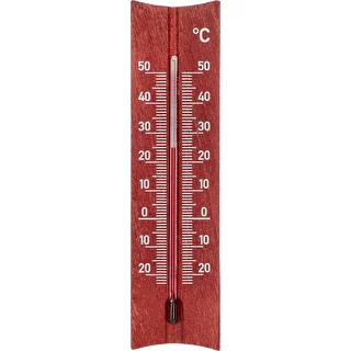 Termometru de cameră din lemn (-20 la +50°C), culoare mahon, 15 cm
