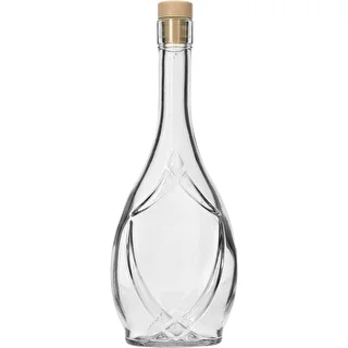 Sticlă decorativă ICONA 500 ml, cu dop tip ciupercă, 1 bucată