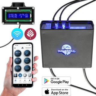 Set hawkSTILL Wi‑Fi IQ – termometru de distilare cu Wi‑Fi și afișaj