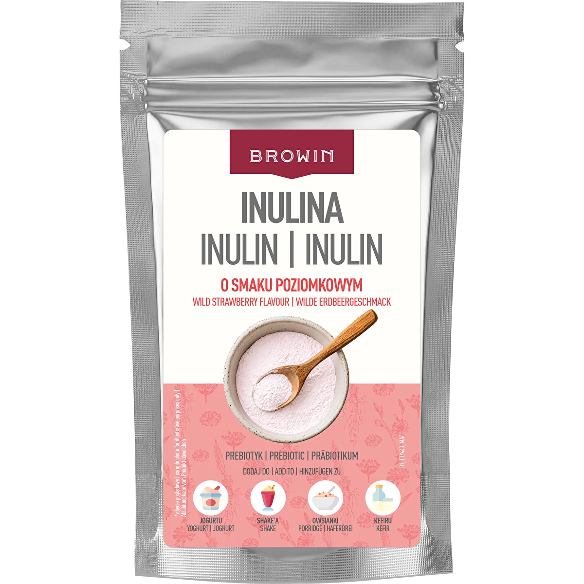 Inulină cu aromă de frăguțe, 100 g