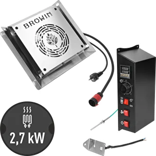 Set de module cu termostat digital - dragON 2,7 kW, pentru afumătoare de grădină