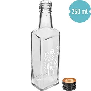 Sticlă Receptura, 250 ml cu capac - Ren de Crăciun – photo 4