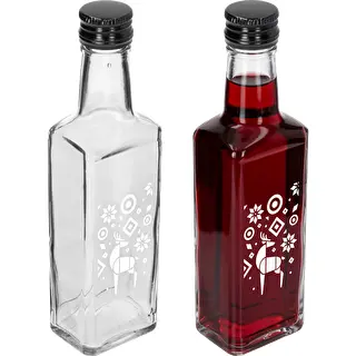 Sticlă Receptura, 250 ml cu capac - Ren de Crăciun – photo 3
