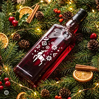 Sticlă Tynktura, 500 ml cu capac filetat - Ren de Crăciun – photo 6