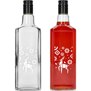 Sticlă Tynktura, 500 ml cu capac filetat - Ren de Crăciun – photo 2