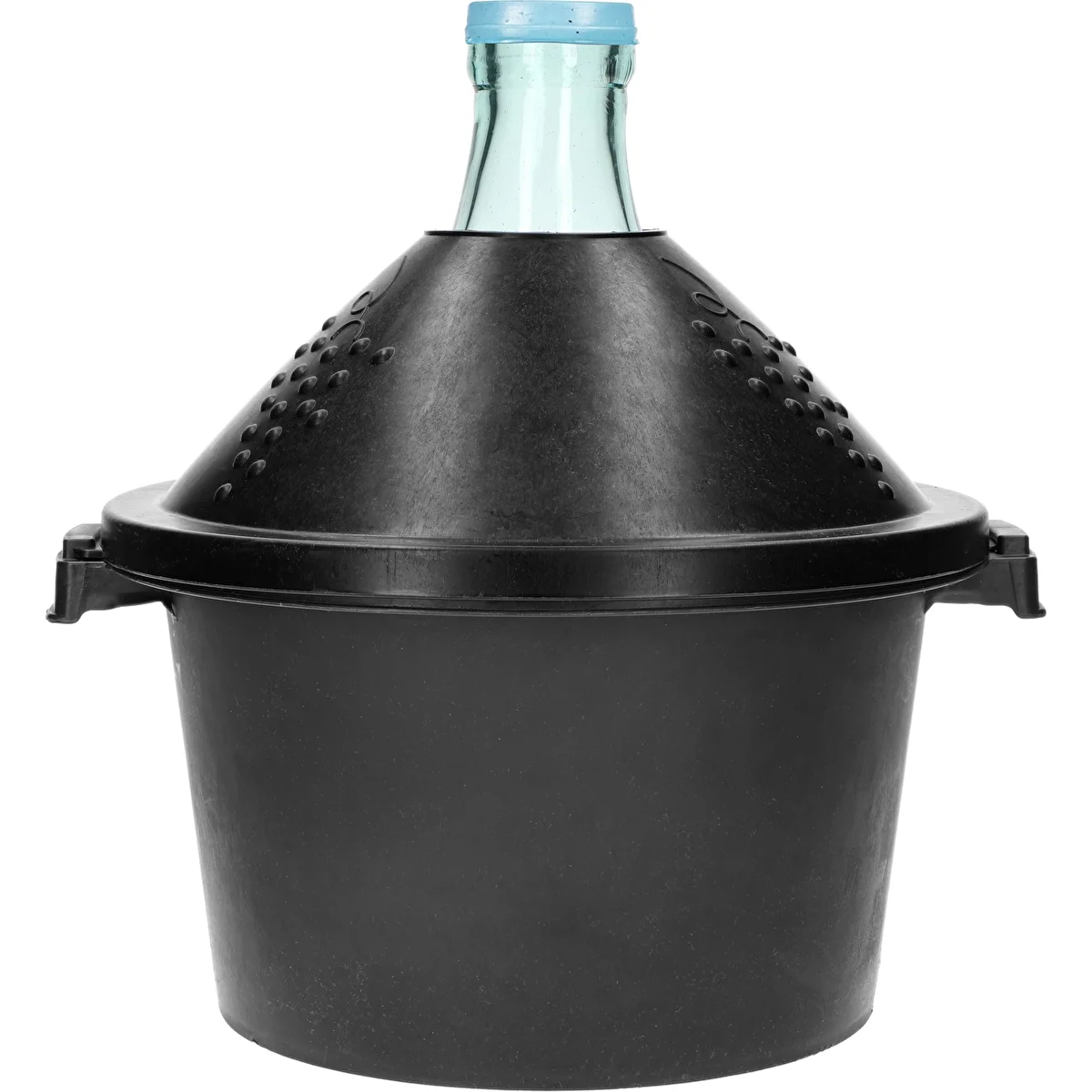 Balon de sticlă pentru vin 5 L - în coș din material plastic