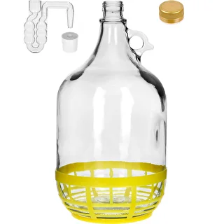 Damigeană 5L cu dop, tub orizontal și capac