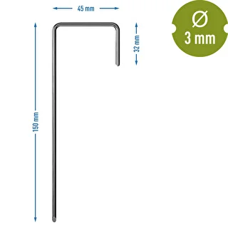 Ace pentru agrotextil, din oțel tip L - 100 buc. – photo 7