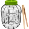 Borcan multifuncțional, rezistent la spargere, pentru murături + clești, 5L ['castraveți murați', ' conopidă murată', ' sfeclă murată', ' borș de sfeclă', ' borcan din plastic', ' borcan din plastic', ' murături de casă', ' borcan 5L', ' borcan certificat pentru murături', ' clești pentru castraveți', ' borcan cu clești']