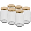 Borcan TO 900 ml cu capac auriu fi 82/6 - 6 buc. ['borcane', ' borcan de sticlă', ' borcane de sticlă', ' borcan cu capac', ' borcane pentru conserve', ' borcan pentru conserve', ' borcane pentru conservare', ' borcan pentru castraveți', ' borcan pentru miere', ' 900 ml', ' 0', '9 l.']