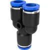 Conector cu mufă 10 mm, tip Y - 1 buc. ['accesorii pentru distilator', ' distilator modular', ' conector pentru furtunuri', ' conector Y']