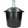 Damigeană din sticlă pentru vin, 25 L – cu coș din plastic ['damigeană', ' balon pentru vin cu coș din plastic', ' balon pentru vin', ' recipient pentru vin', ' damigeană din sticlă', ' balon de fermentare', ' balon 25 litri', ' damigeană 25 litri', ' balon din sticlă cu gât îngust', ' damigeană cu coș din plastic']