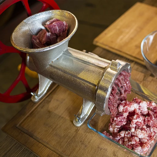 2 în 1: mașină de tocat carne și aparat de umplut cârnați, mărimea #32 - 6