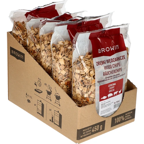 Așchii de lemn pentru afumare/grătar, cireș, 450 g, cl. 10 - 2