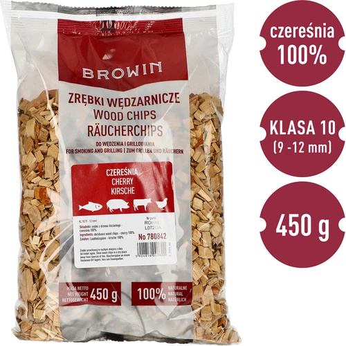 Așchii de lemn pentru afumare/grătar, cireș, 450 g, cl. 10 - 3