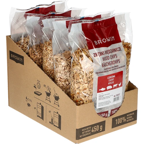 Așchii de lemn pentru afumare/grătar, cireș, 450 g, clasa 8 - 2