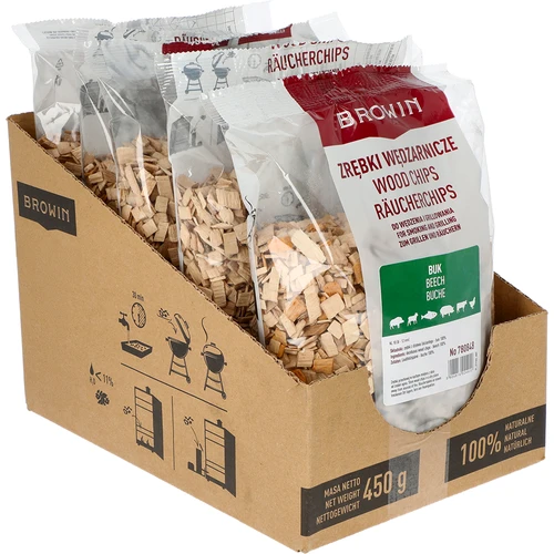 Așchii de lemn pentru afumare/grătar, fag, 450 g, cl.10 - 2
