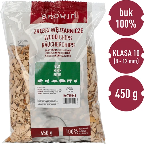 Așchii de lemn pentru afumare/grătar, fag, 450 g, cl.10 - 3