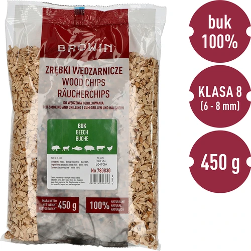 Așchii de lemn pentru afumare/grătar, fag, 450 g, cl. 8 - 3