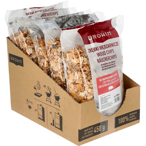 Așchii de lemn pentru afumare/grătar – porc, mix (70% arin, 30% fag), 450 g, cl. 10 - 2
