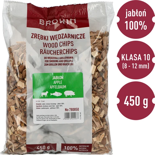 Așchii din lemn de măr pentru afumare/grătar, 450 g, cl. 10 - 3