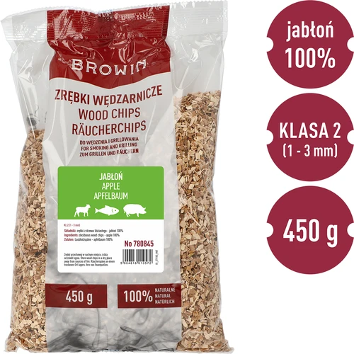 Așchii din lemn de măr pentru afumare/grătar - 450 g, clasa 2 - 2