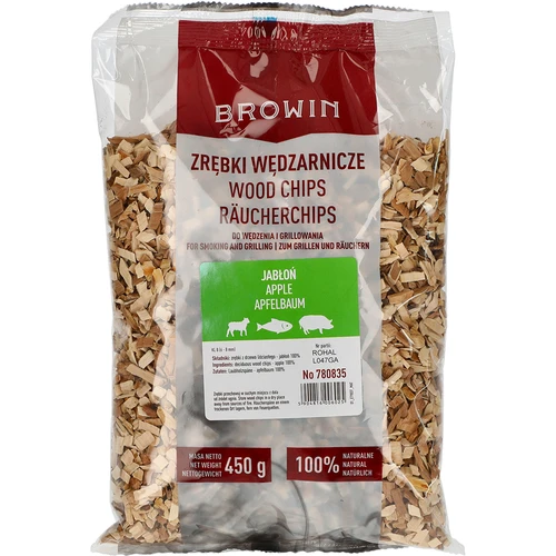 Așchii din lemn de măr pentru afumare/grătar, 450 g, clasa 8