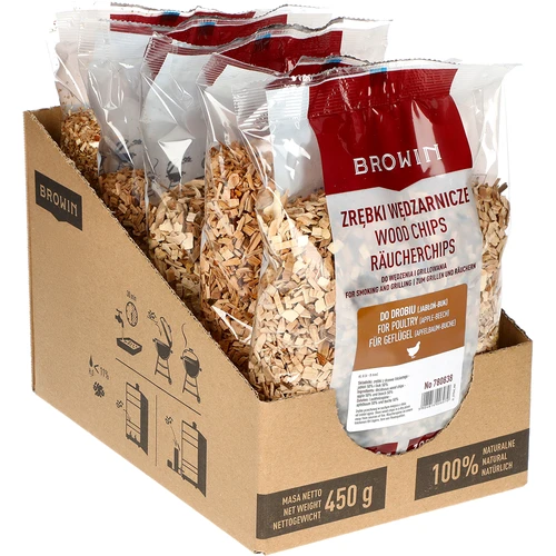 Așchii pentru afumare/grătar, 50% măr + 50% fag, 450 g, cl. 8 - 2