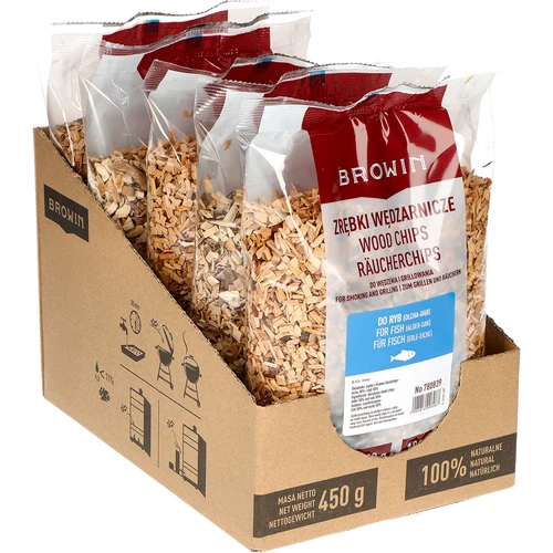 Așchii pentru afumare/grătar, 50% stejar + 50% arin, 450 g, clasa 8 - 2