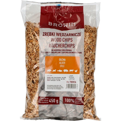 Așchii pentru afumare/grătar, arin, 450 g, clasa 8