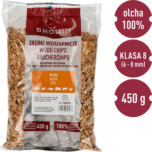 Așchii pentru afumare/grătar, arin, 450 g, clasa 8 - 3