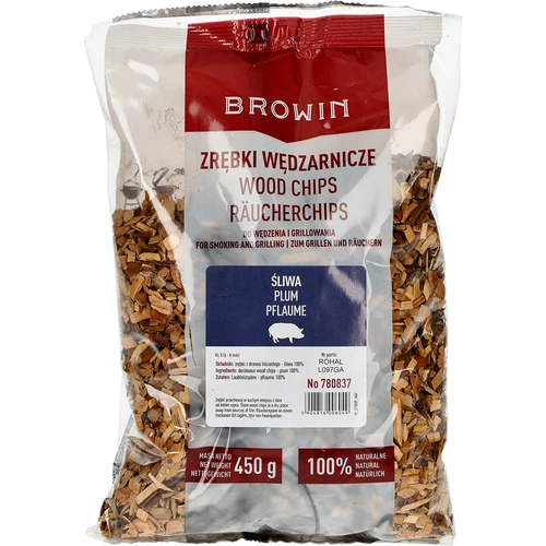 Așchii pentru afumare/grătar, lemn de prun, 450 g, clasa 8
