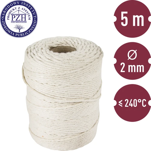 Ață pentru mezeluri din bumbac alb (240°C) 55 m - 3