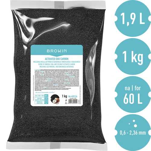 Activated Duo Carbon – amestec de cărbune activ mineral (din huilă) și din cocos, 1 kg, pentru 60 L - 3