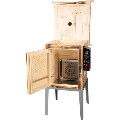 Afumătoare 115 L dragON Wood 60E – din lemn, cu focar pe lemne, cu modul electric de încălzire și controler - 3
