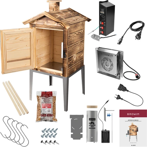 Afumătoare 115 L dragON Wood 60E – din lemn, cu focar pe lemne, cu modul electric de încălzire și controler - 2