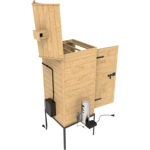 Afumătoare 200 L dragON Larch E21 - din larice, cu modul de încălzire electric și controler - 6