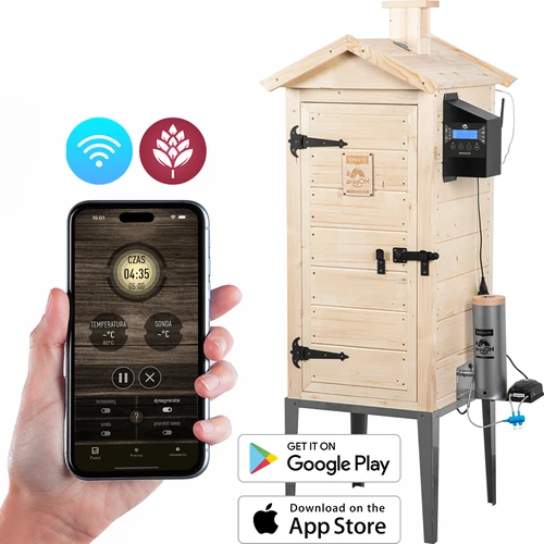 Afumătoare cu Wi-Fi, 200 L – dragON WOOD 100IQ cu modul electric de încălzire și controler