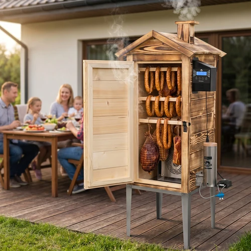Afumătoare cu Wi‑Fi, 200 L – dragON WOOD 100IQ cu modul electric de încălzire și controler, pe lemne - 12