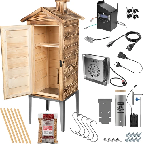 Afumătoare cu Wi‑Fi, 200 L – dragON WOOD 100IQ cu modul electric de încălzire și controler, pe lemne - 3