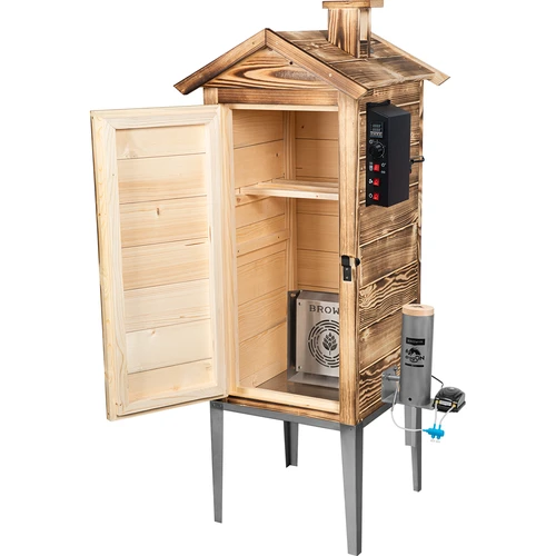 Afumătoare de grădină 200 L dragON Wood 100E – pe lemne, cu modul electric de încălzire și controler - 3