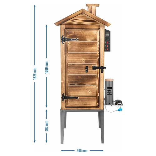 Afumătoare de grădină 200 L dragON Wood 100E – pe lemne, cu modul electric de încălzire și controler - 4