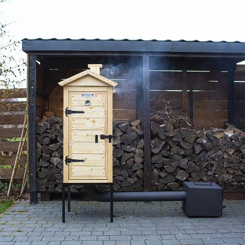 Afumătoare din lemn, 100 cm, cu focar - 4