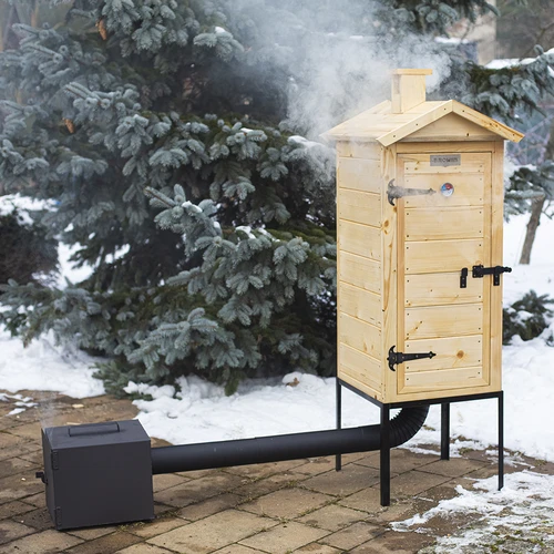 Afumătoare din lemn 100 cm, cu vatră - 5