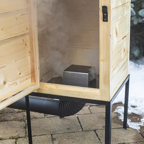 Afumătoare din lemn 100 cm, cu vatră - 9