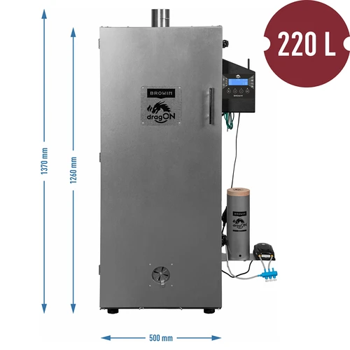 Afumătoare dragON din oțel 220 L, IQ – cu controler Wi-Fi - 9