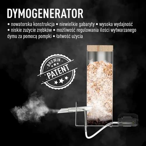 Afumătoare dragON PLYWOOD NATURE fără cadru, cu controler Wi‑Fi, 200 L - 12