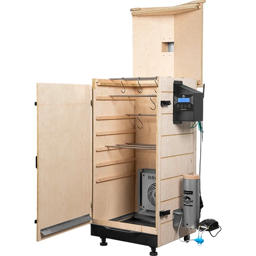 Afumătoare dragON PLYWOOD NATURE fără cadru, cu controler Wi‑Fi, 200 L - 3