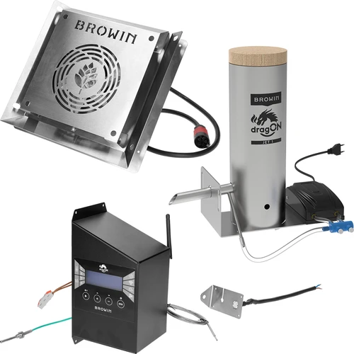 Afumătoare dragON PLYWOOD NATURE fără cadru, cu controler Wi‑Fi, 200 L - 7
