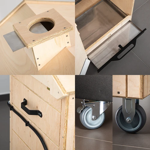 Afumătoare dragON PLYWOOD NATURE – fără cadru, modulară, cu controler digital, 320 L - 6